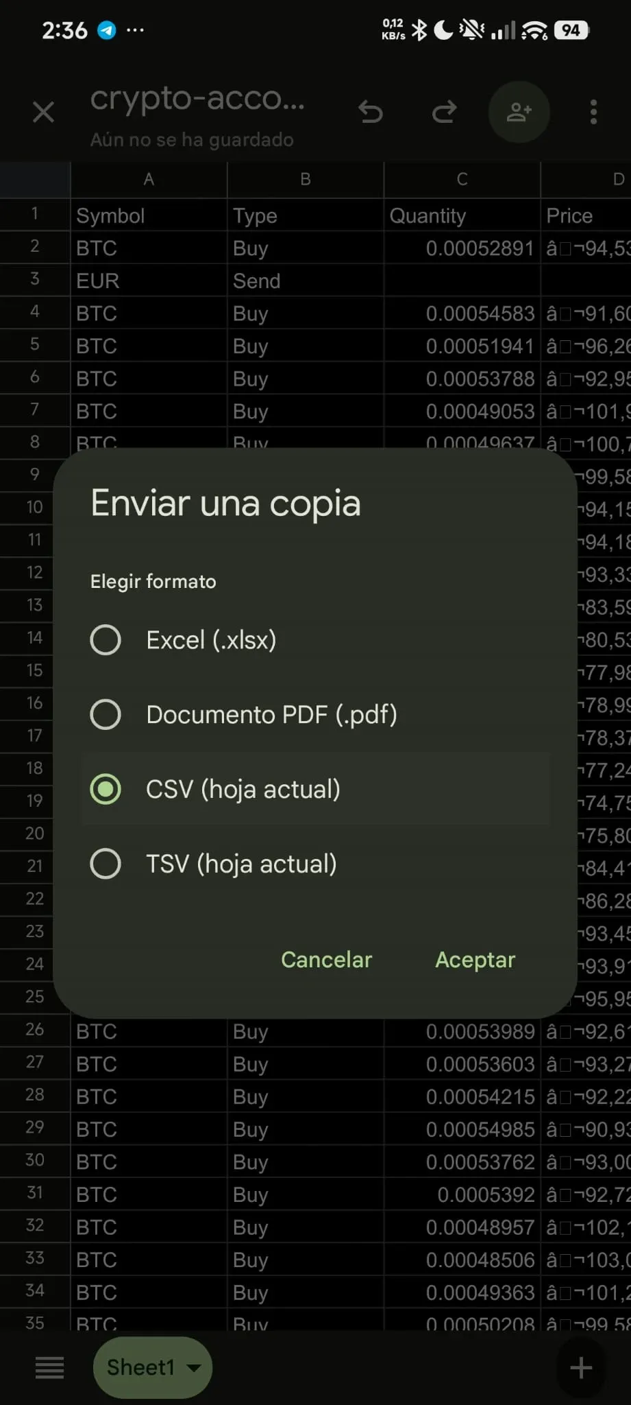 Paso 14: Guardar como CSV