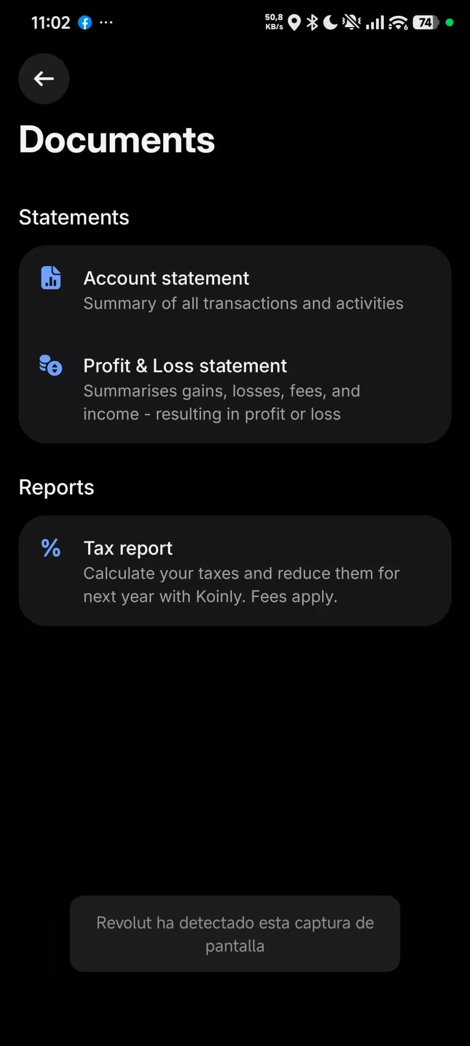 Paso 9: Account Statement
